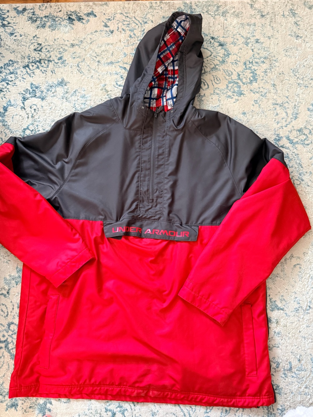Like New Mens Under Armour Hooded Anorak Jacket UA Storm 2XL